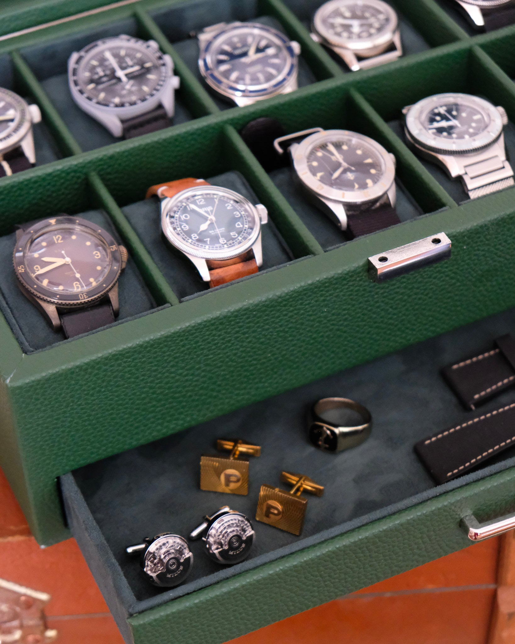 Scatola porta orologi Jean 10 scomparti + cassetto-feature-4
