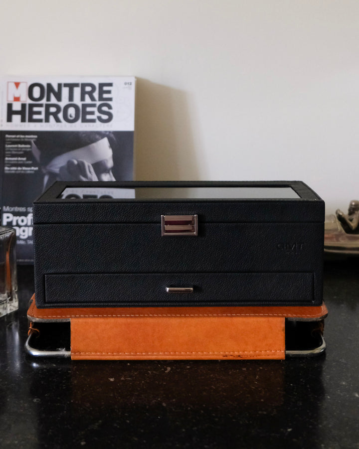 Scatola porta orologi Jean 5 scomparti + cassetto