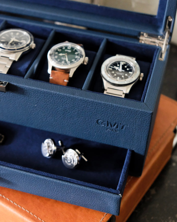 Scatola porta orologi Jean 5 scomparti + cassetto