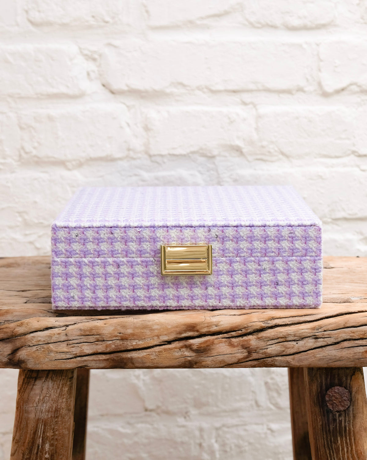 Scatola portagioie Anne in pied-de-poule - outlet