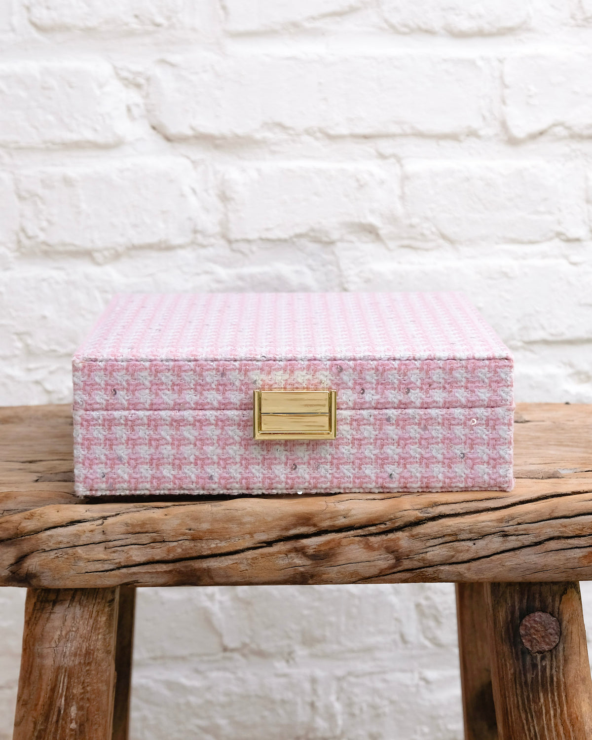 Scatola portagioie Anne in pied-de-poule - outlet