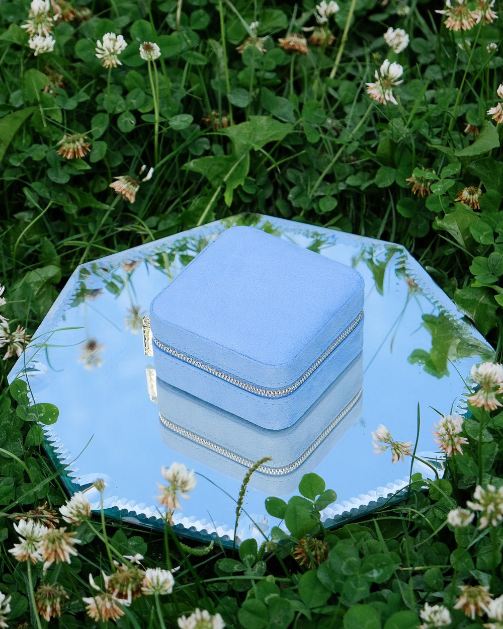 Portagioie da viaggio Corinne in velluto - outlet