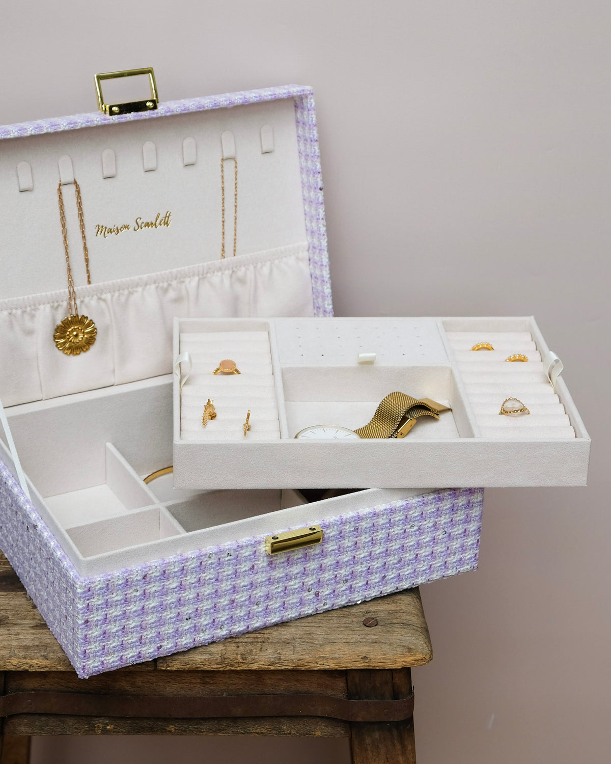 Portagioie Louise in pied-de-poule - outlet