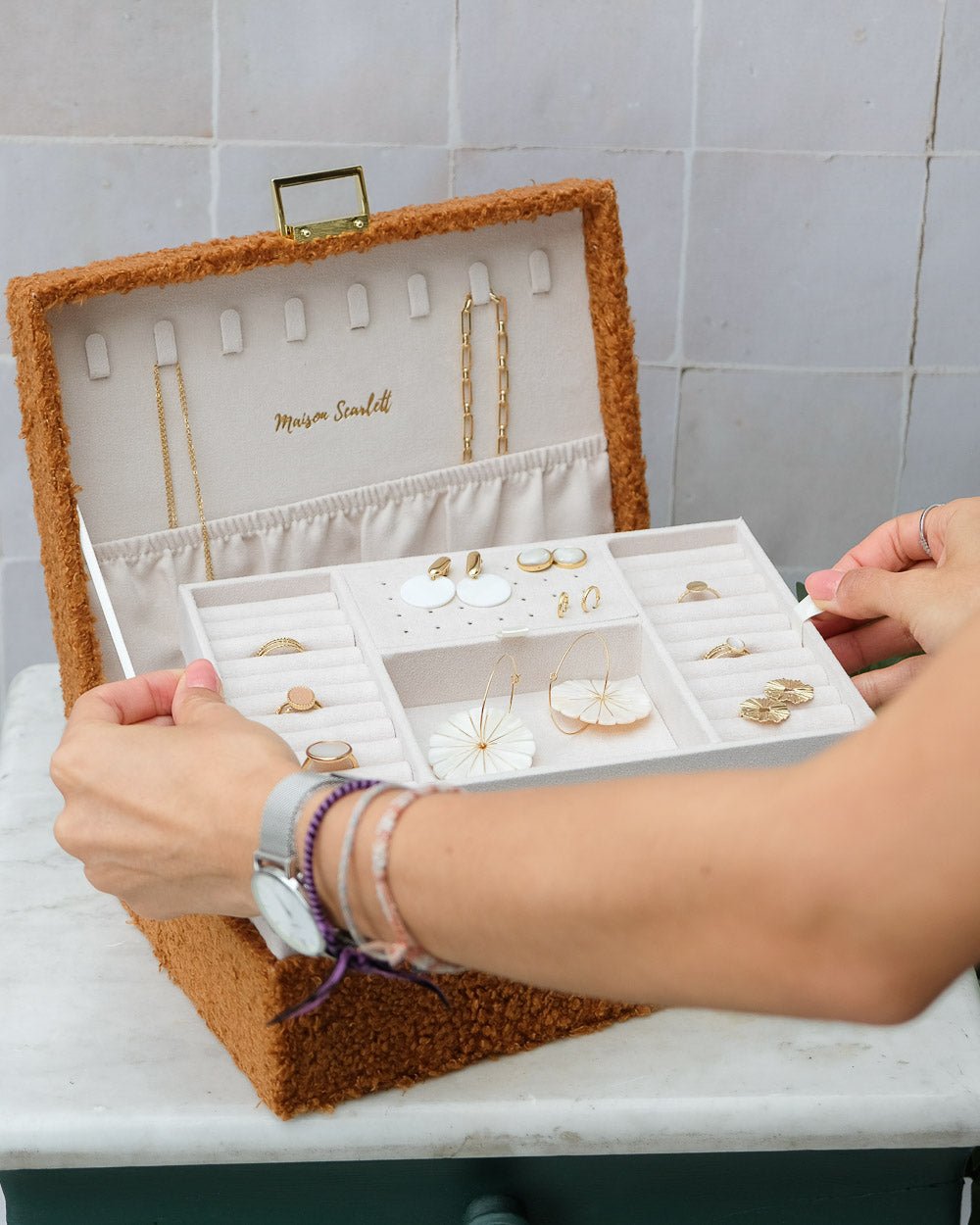 Portagioie Louise in pelliccia sintetica - outlet