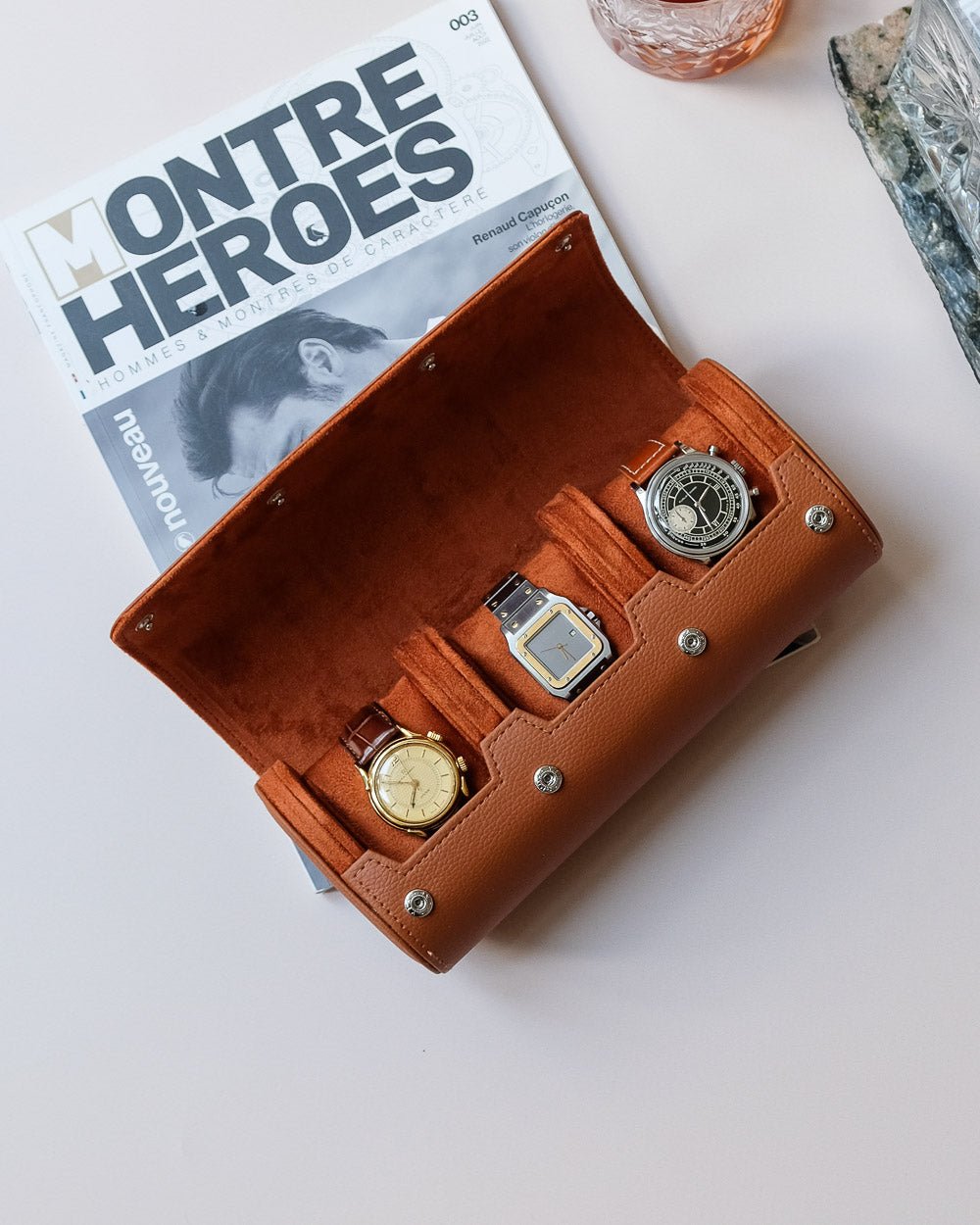 Scatola per orologi da viaggio James a 3 slot