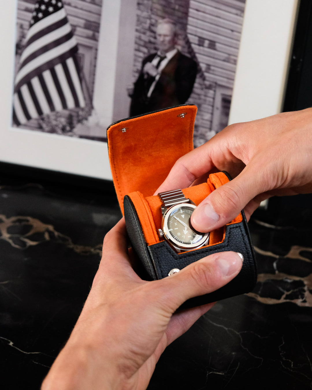Scatola per orologi da viaggio James 1 slot