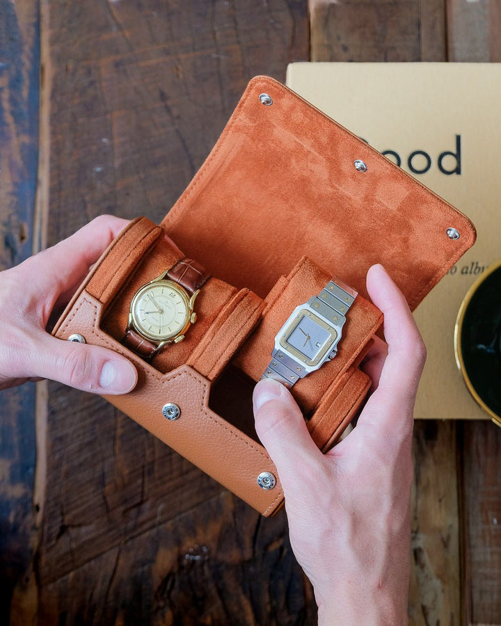 Scatola per orologi da viaggio James a 2 slot