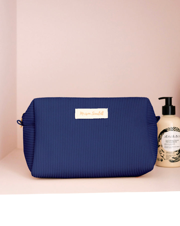 Beauty case Charlotte in velluto a coste