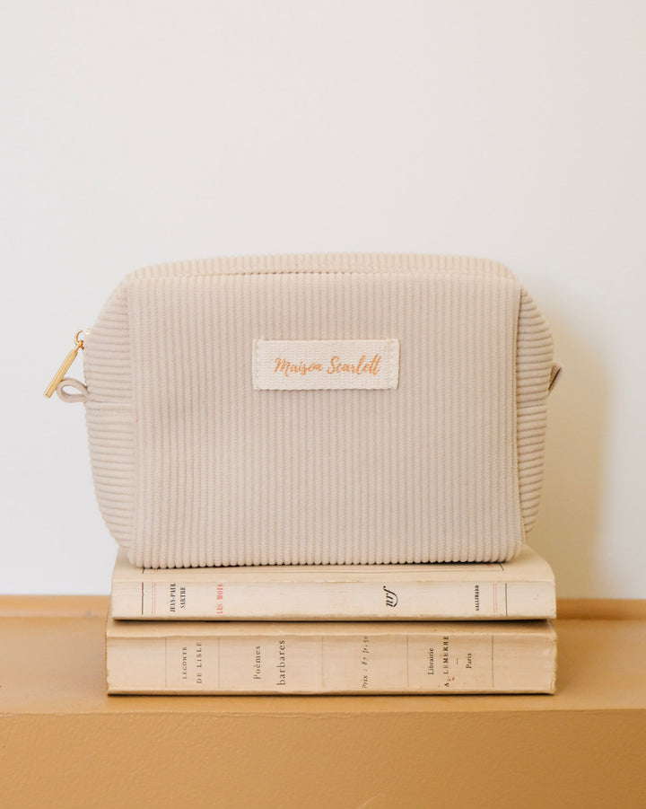 Beauty case Charlotte in velluto a coste