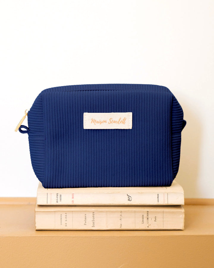 Beauty case Charlotte in velluto a coste