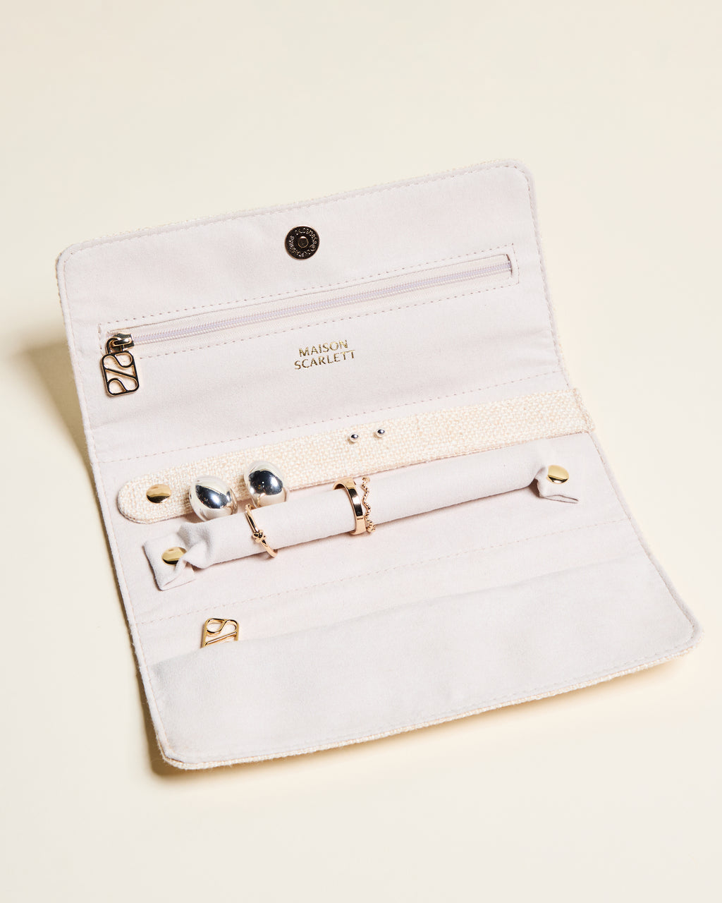 Pochette portagioie Catherine effet lino