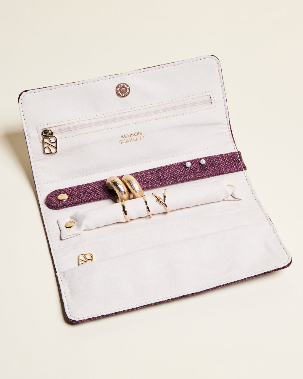 Pochette portagioie Catherine effet lino