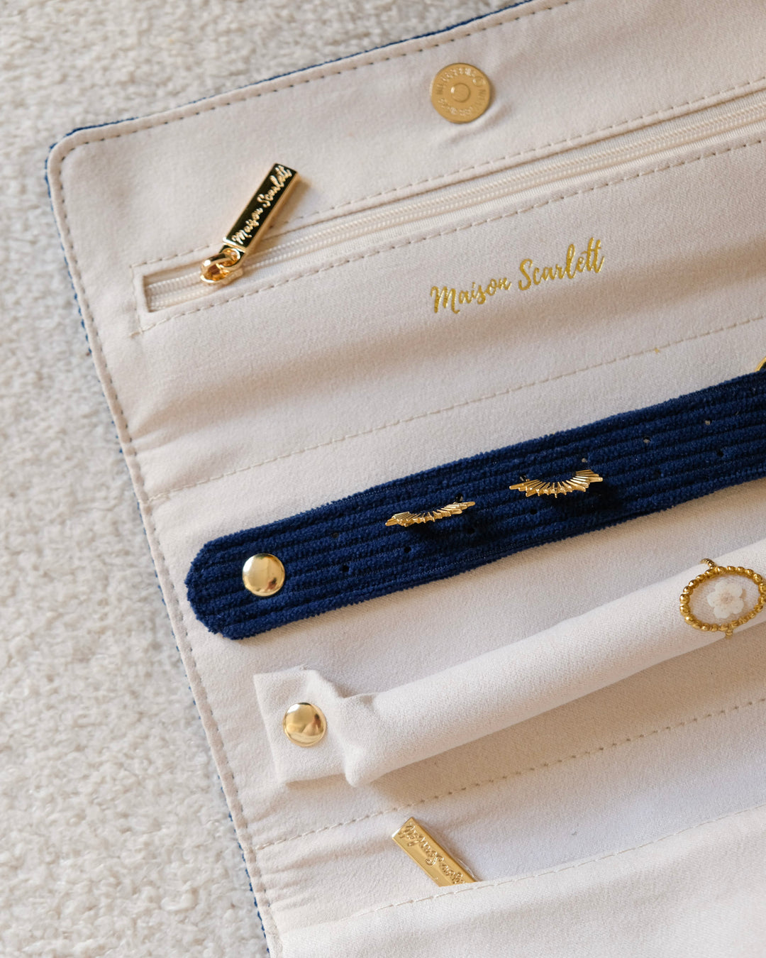 Portagioielli Catherine in velluto a coste