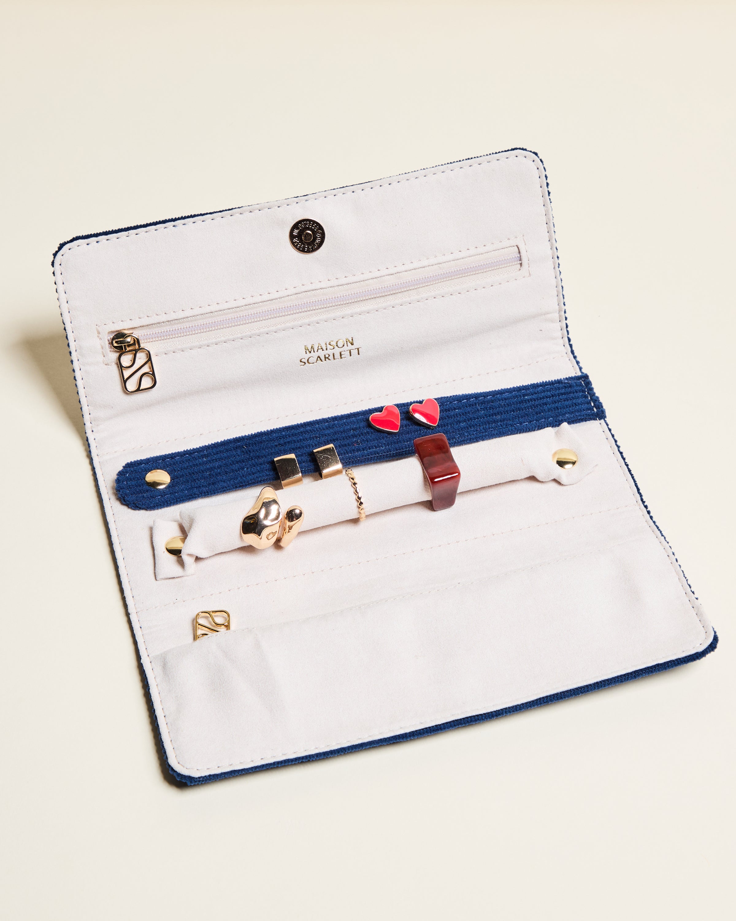 Pochette portagioie Catherine in velluto a coste
