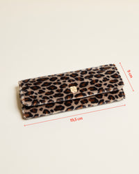 Pochette portagioie Catherine in velluto leopardato
