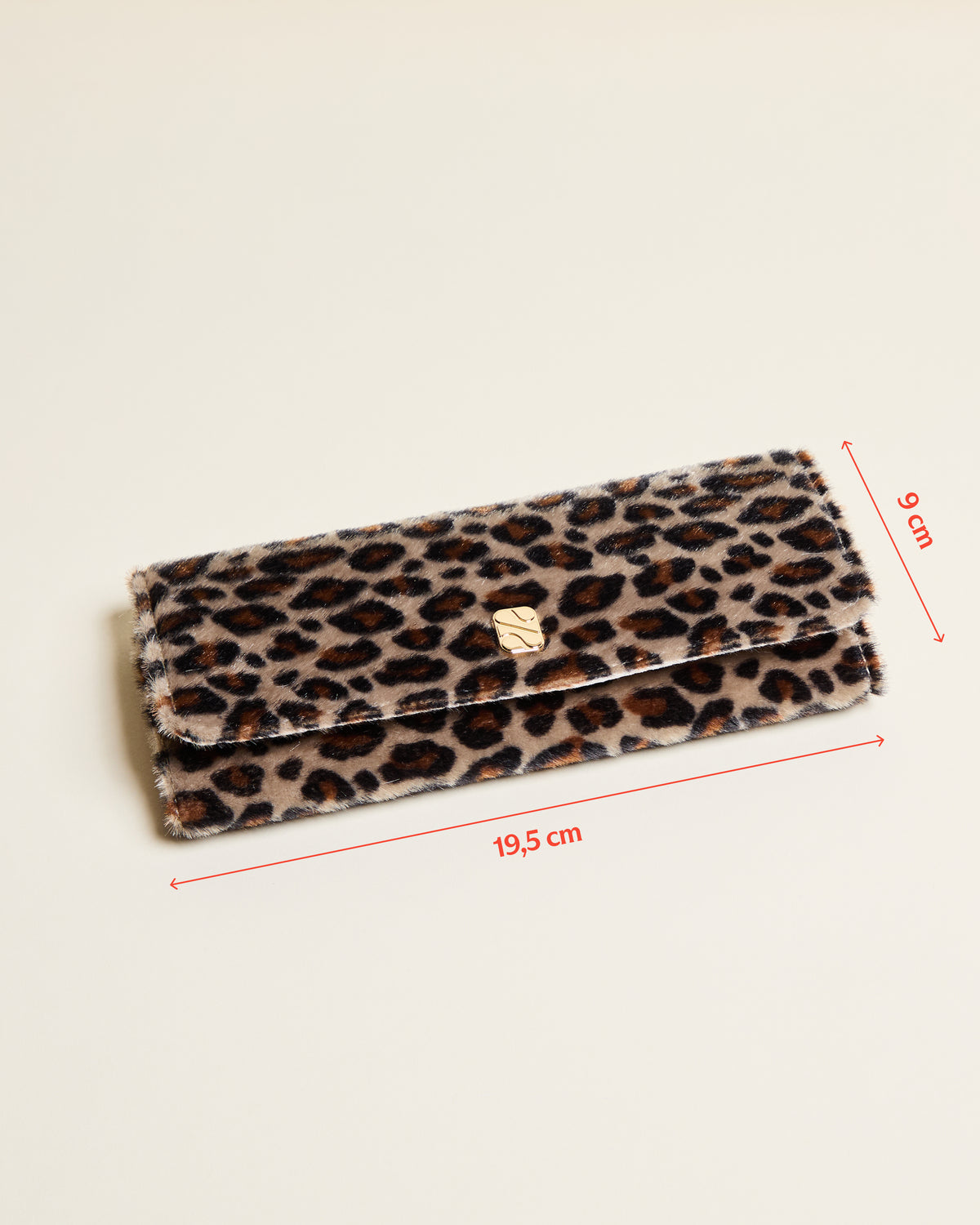 Pochette portagioie Catherine in velluto leopardato