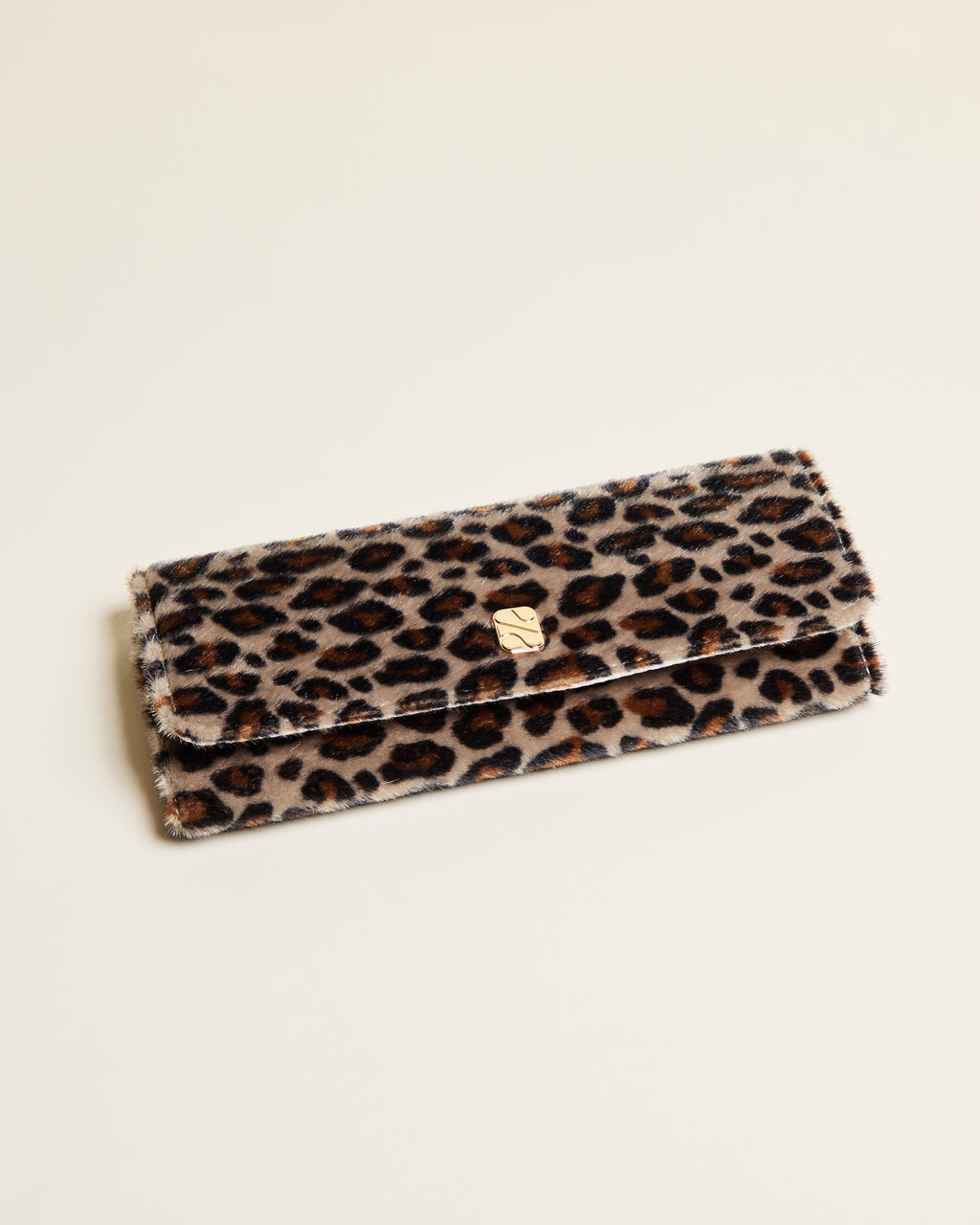 Pochette portagioie Catherine in velluto leopardato