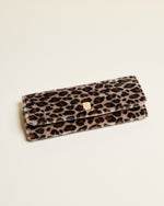 Pochette portagioie Catherine in velluto leopardato
