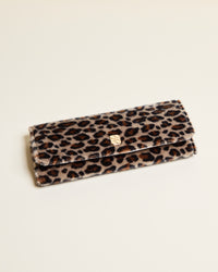 Pochette portagioie Catherine in velluto leopardato
