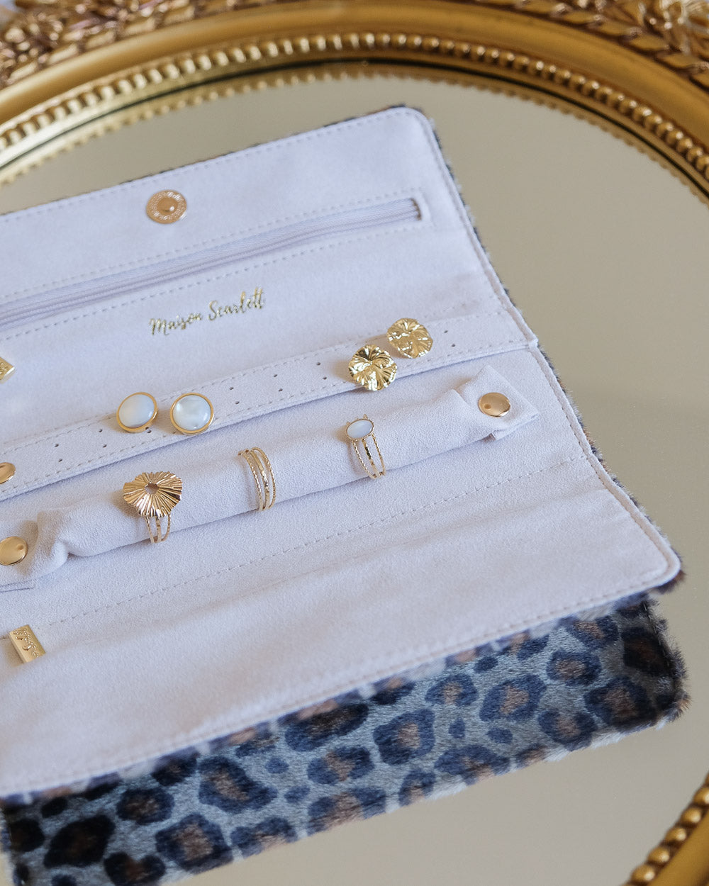 Pochette per gioielli Catherine in leopardo-feature-2