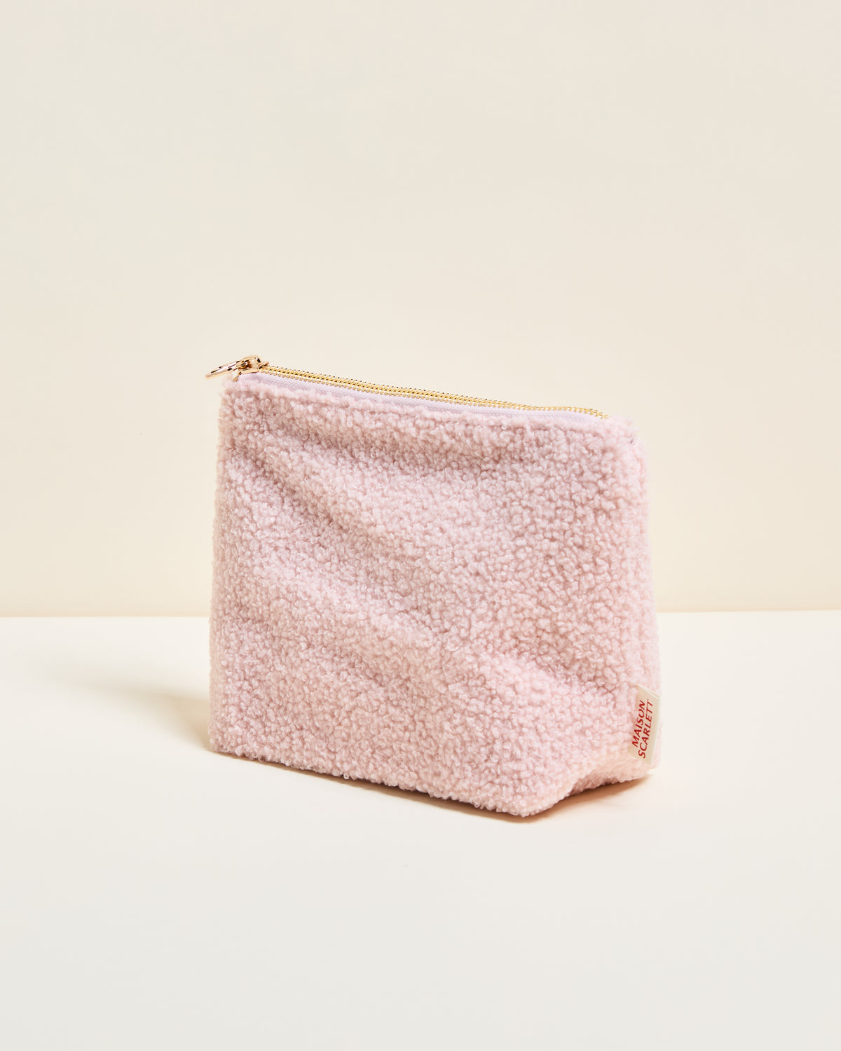 Beauty case Adélaïde in tessuto bouclé