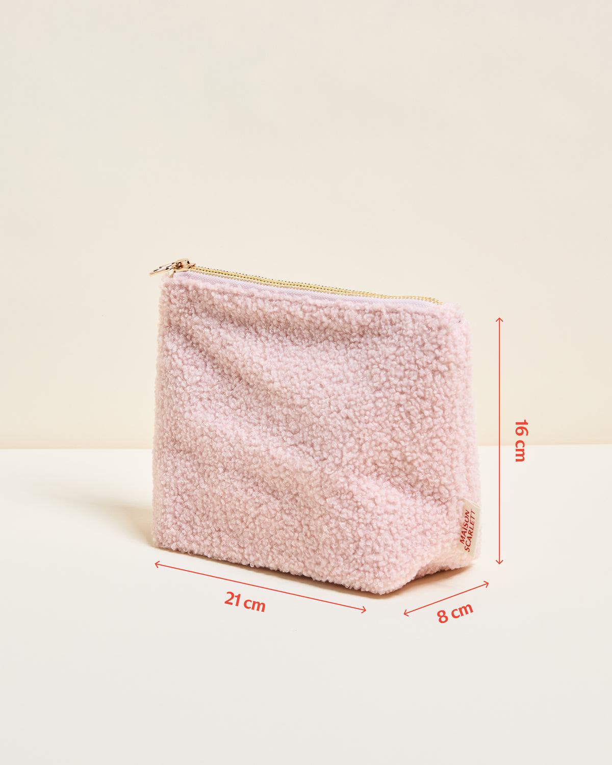 Beauty case Adélaïde in tessuto bouclé