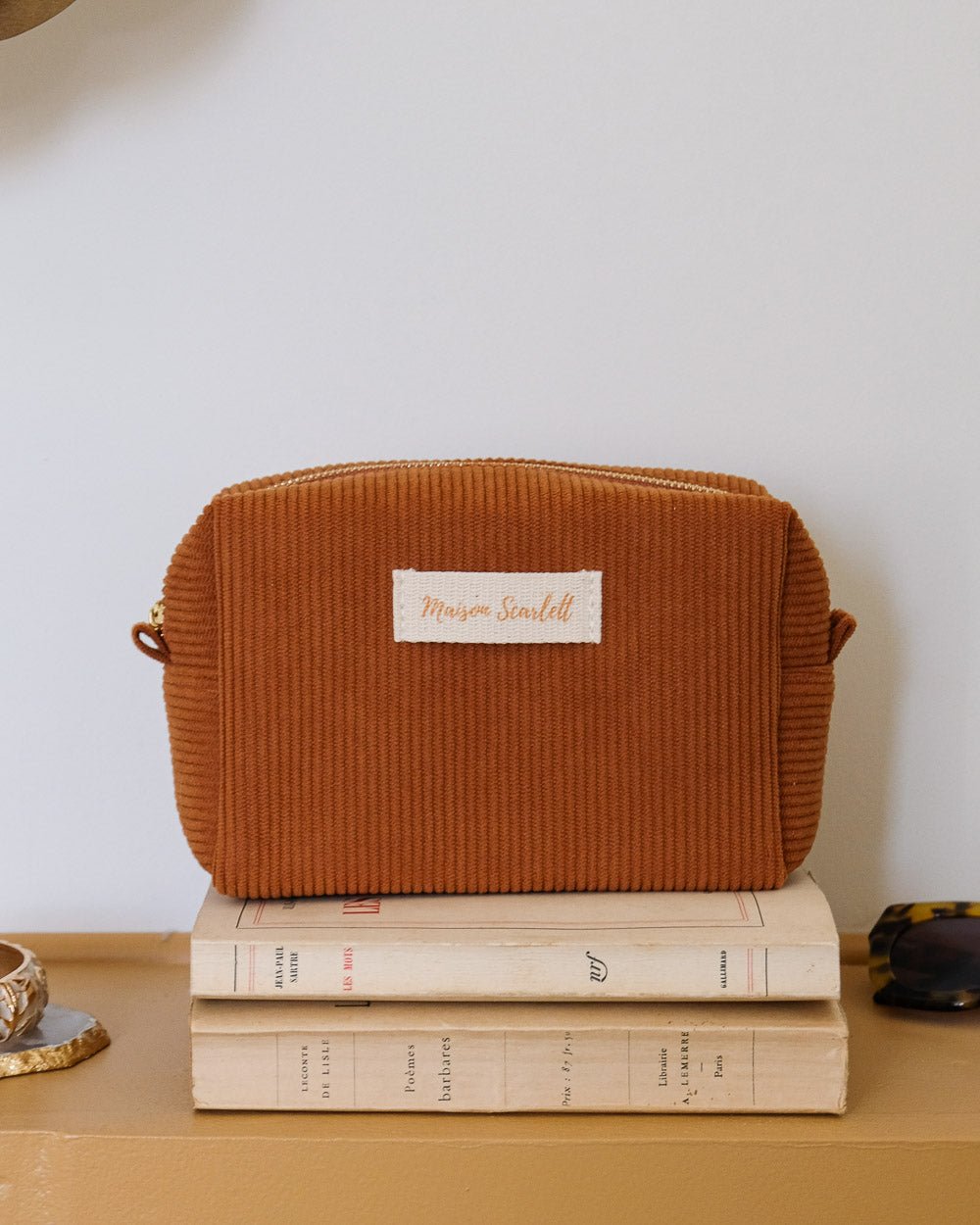 Beauty case Charlotte in velluto a coste