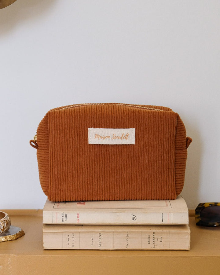 Beauty case Charlotte in velluto a coste