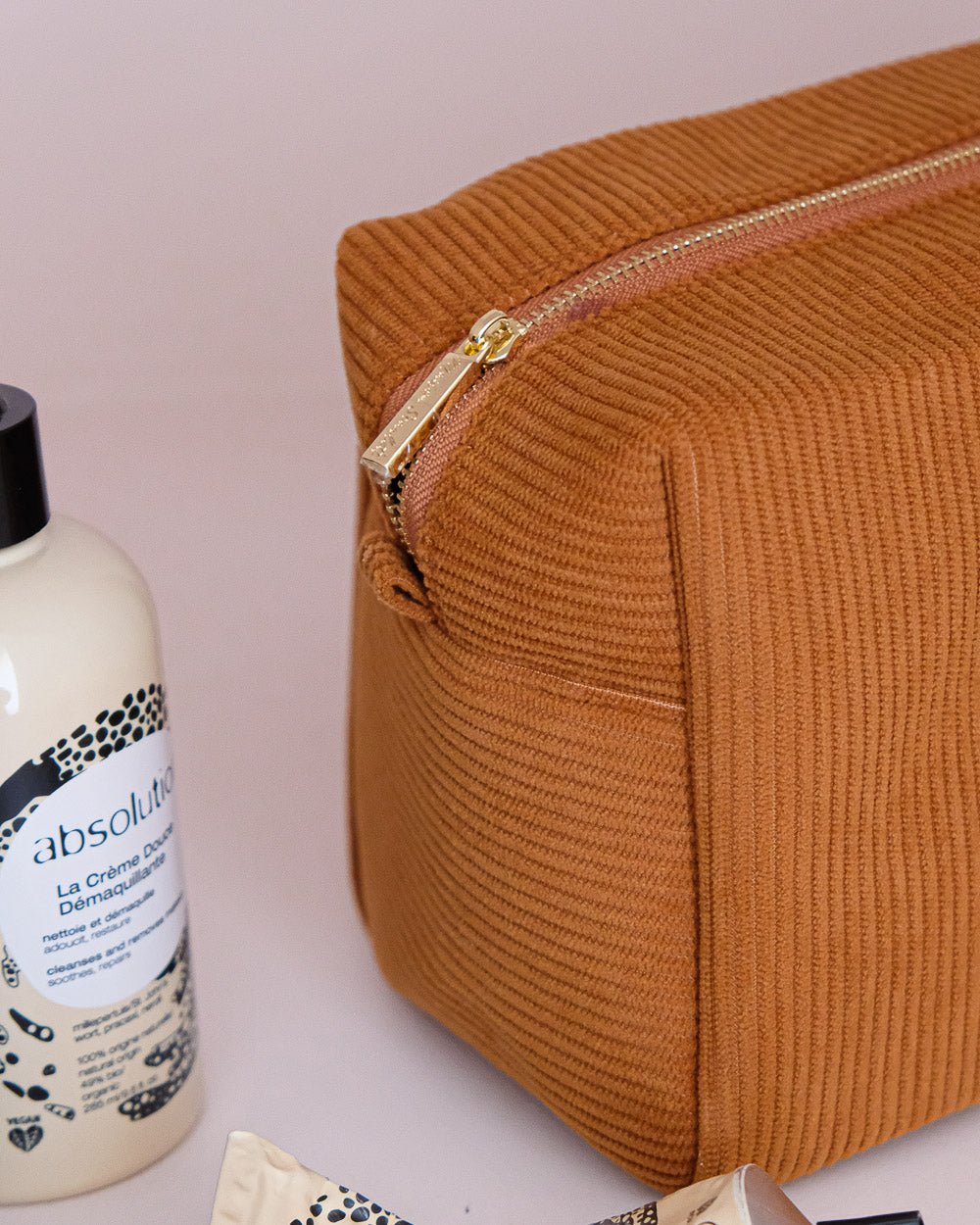 Beauty case Charlotte in velluto a coste
