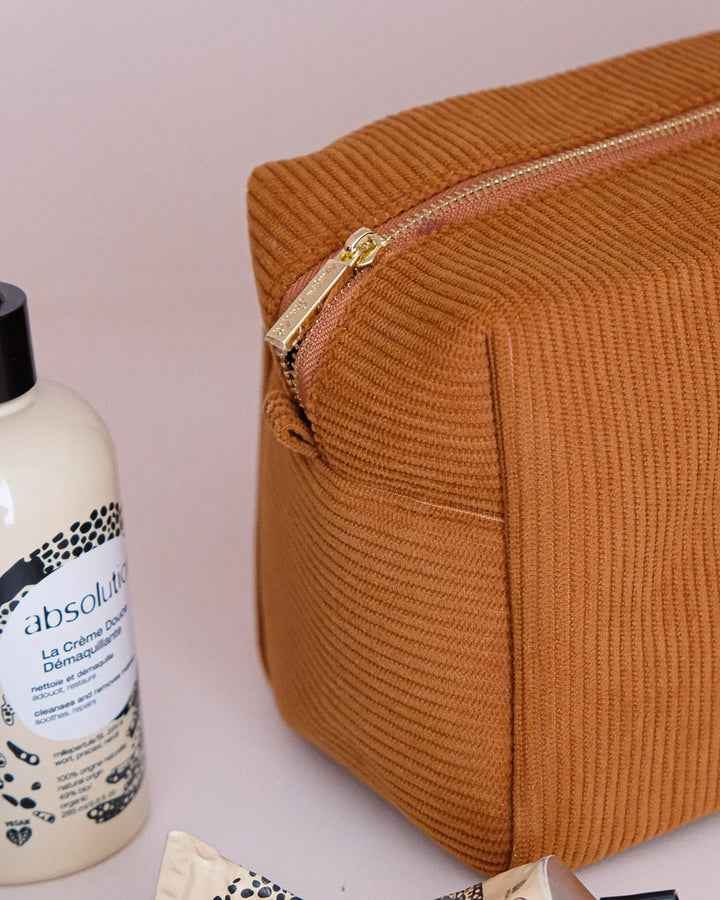 Beauty case Charlotte in velluto a coste