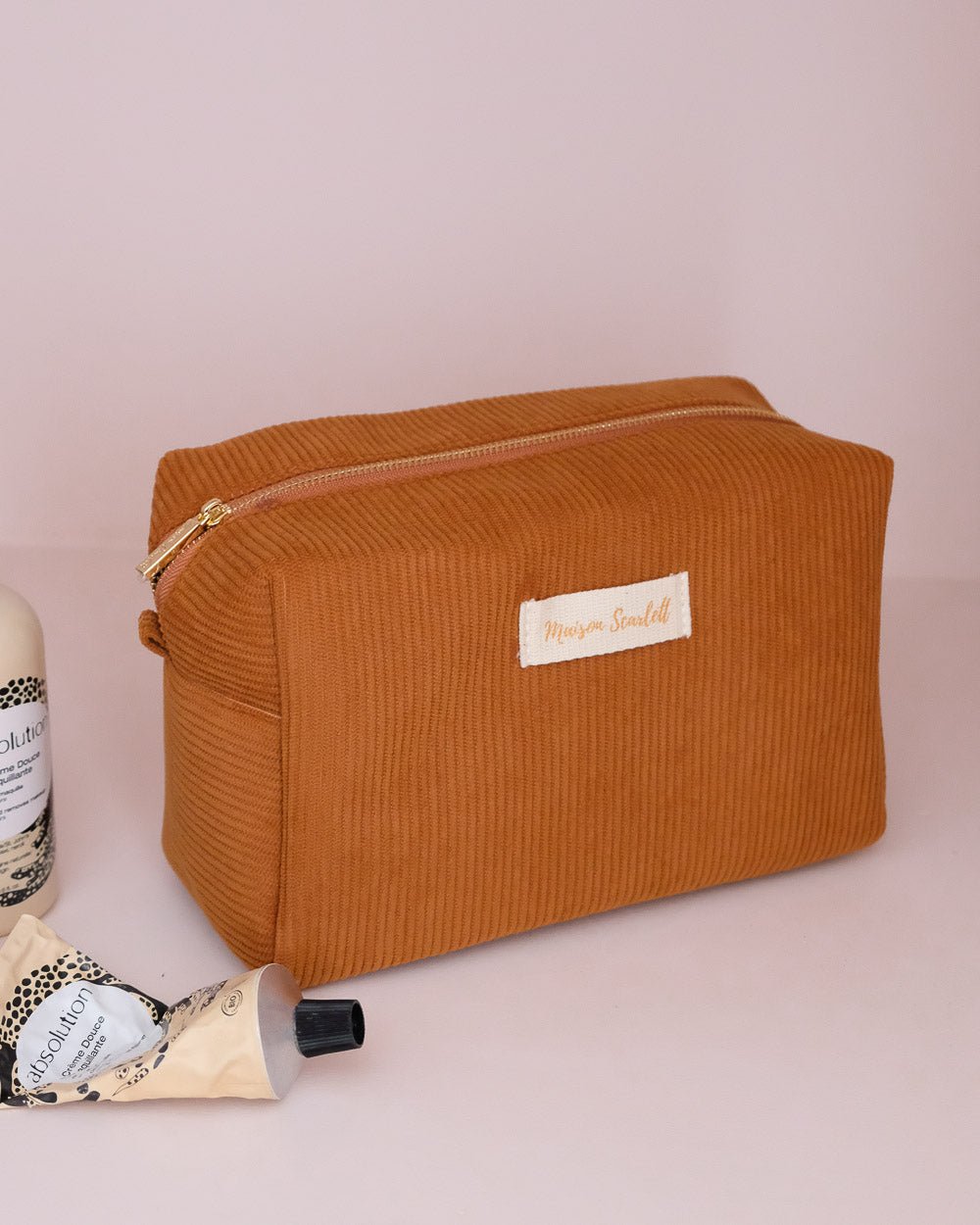 Beauty case Charlotte in velluto a coste