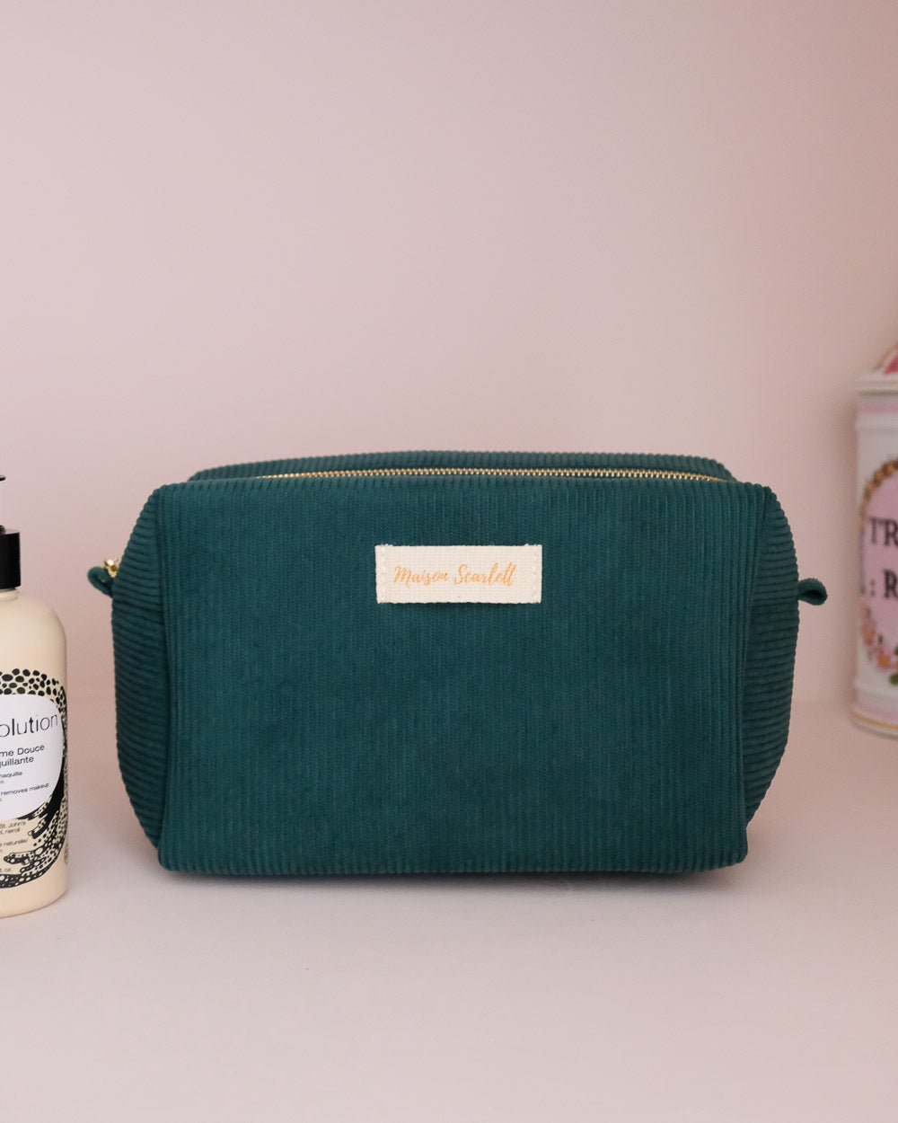 Beauty case Charlotte in velluto a coste