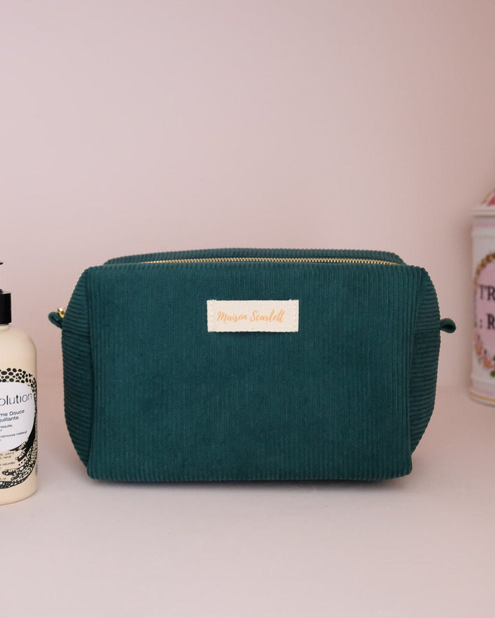 Beauty case Charlotte in velluto a coste