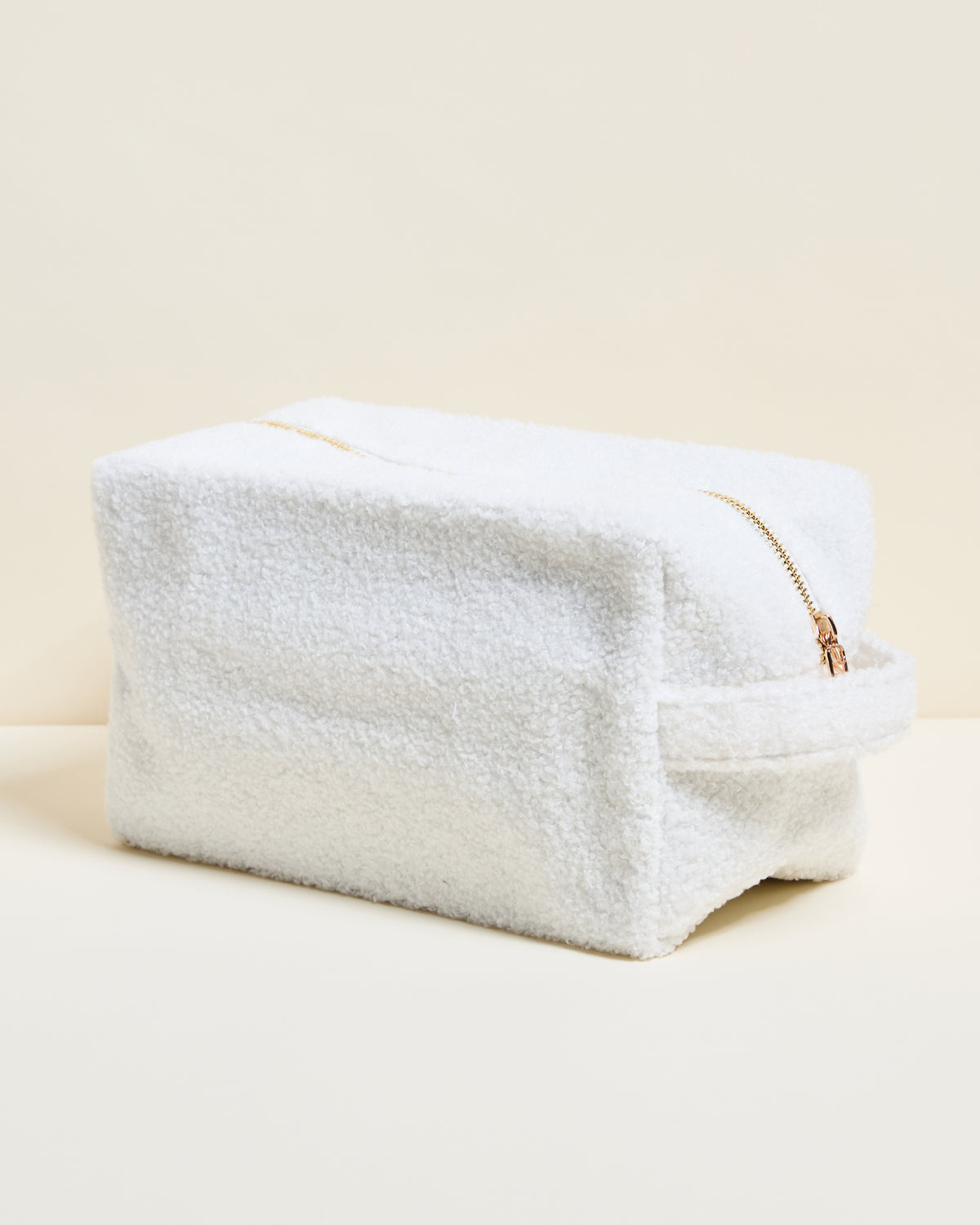 Beauty case Charlotte in tessuto bouclé