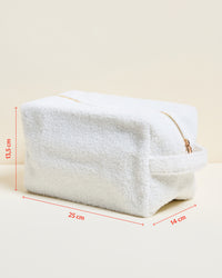 Beauty case Charlotte in tessuto bouclé