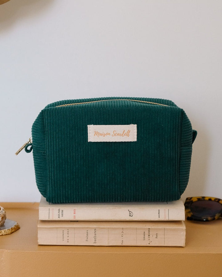 Beauty case Charlotte in velluto a coste